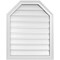 Ekena Millwork Octagonal Top Surface Mount PVC Gable Vent w/ 2"W x 1-1/2"P Brickmould Frame, 24"W x 30"H GVPOT24X3002SF - alternate 1